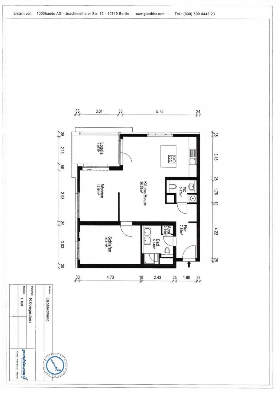 Grundriss Etagenwohnung D�sseldorf