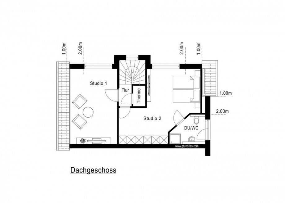 Grundriss Dachgeschoss Doppelhaush�lfte Neuss