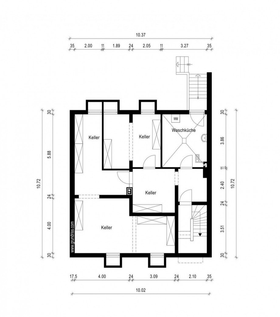 Grundriss Keller Zweifamilienhaus Neuss