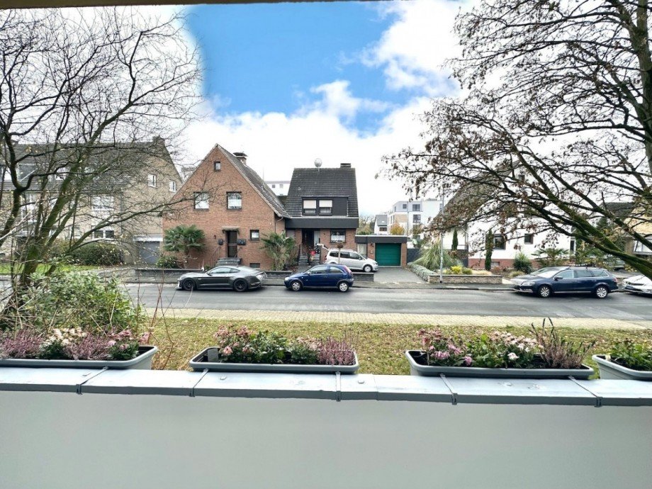 Aussicht Balkon Erdgeschosswohnung Kaarst
