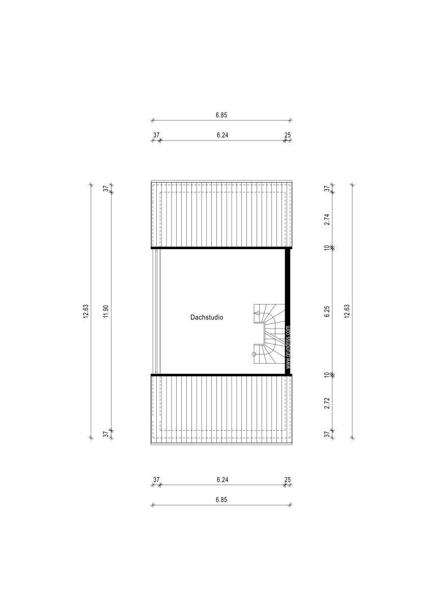 Grundriss Dachstudio Doppelhaush�lfte Dormagen