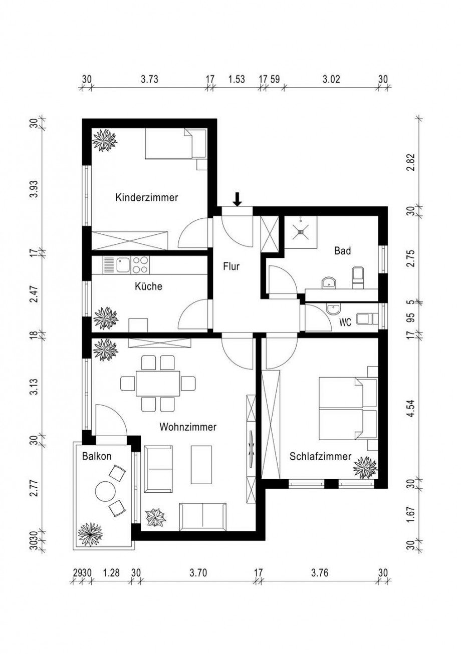 Grundriss Etagenwohnung Neuss