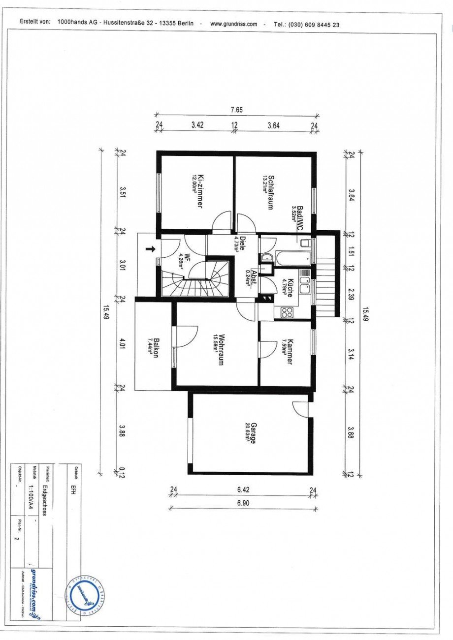 Grundriss Erdgeschoss Zweifamilienhaus Rommerskirchen