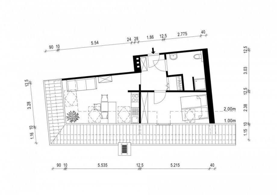 Grundriss Dachgeschosswohnung Viersen