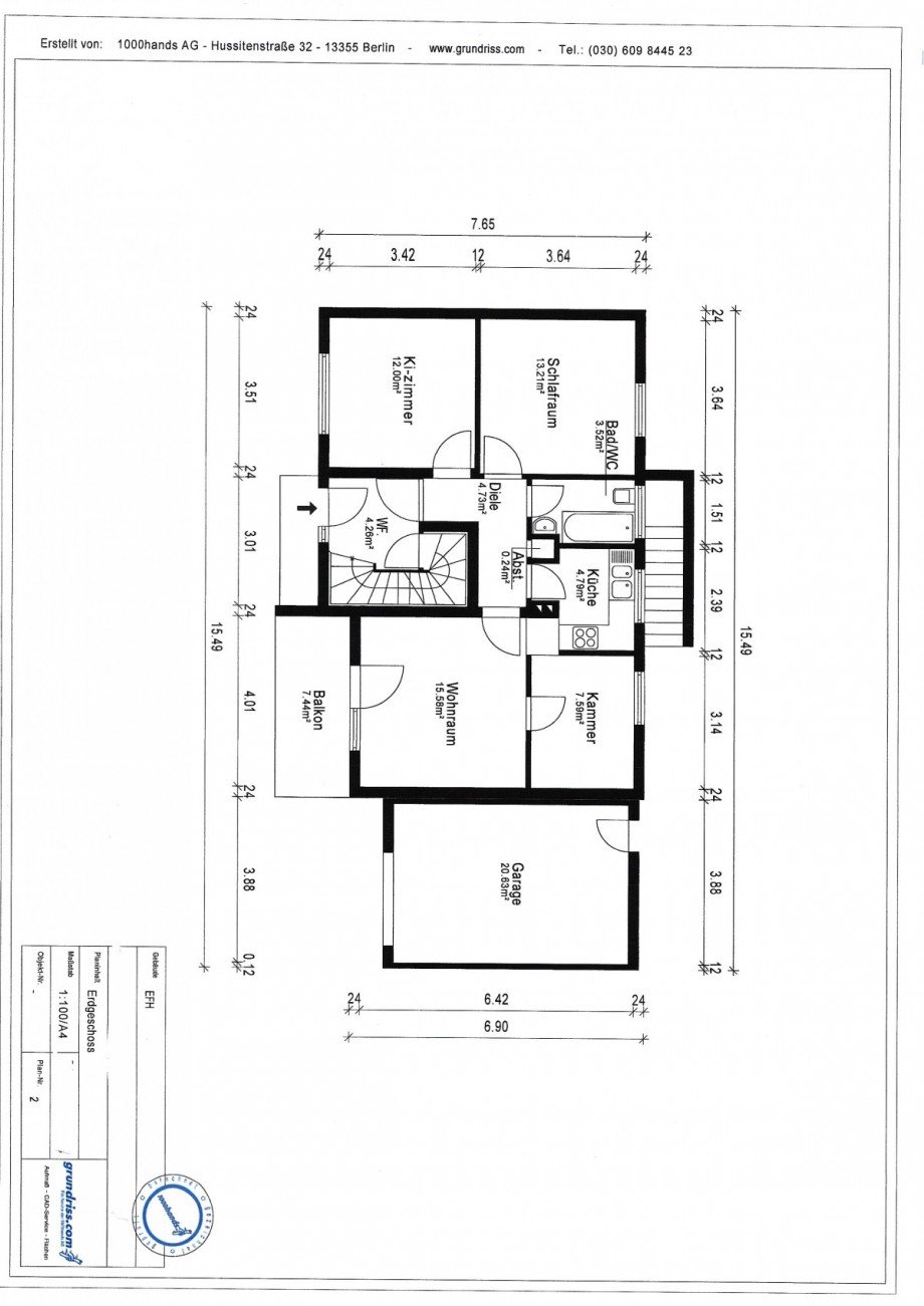 Grundriss Erdgeschoss Zweifamilienhaus Rommerskirchen
