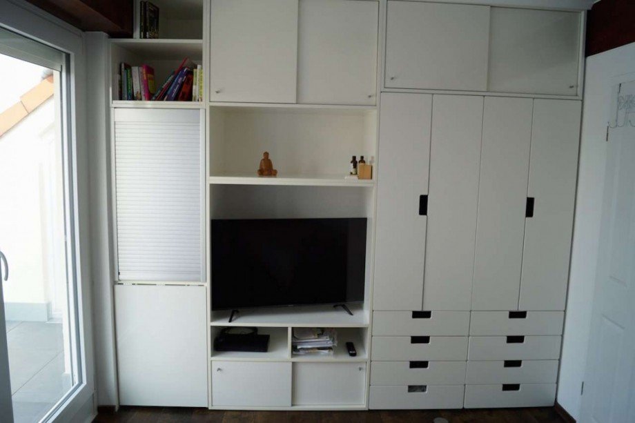 Einbauschrank Arbeitszimmer Dachgeschosswohnung Dormagen