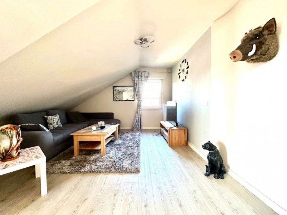 Wohnzimmer Dachgeschosswohnung Neuss