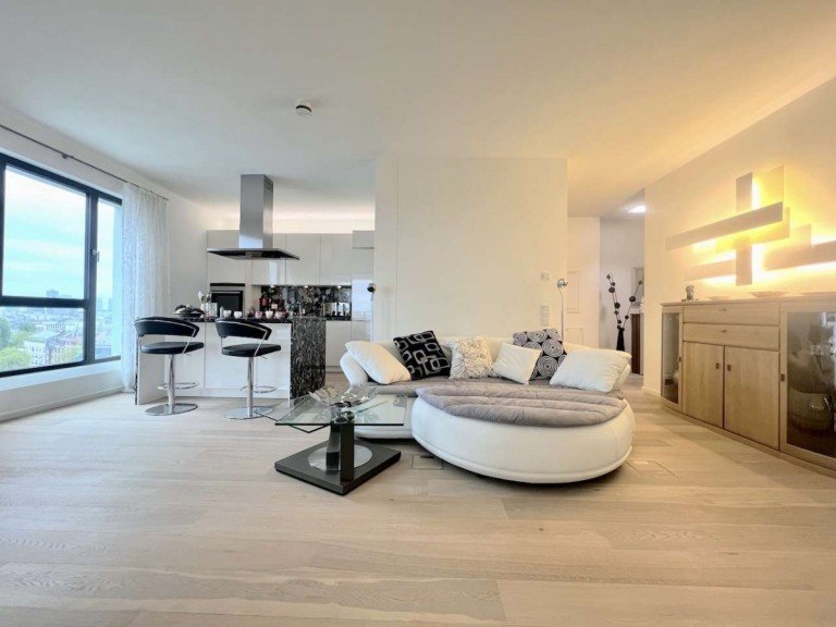 Wohnzimmer D�sseldorf Etagenwohnung Exklusive Etagenwohnung mit Weitblick