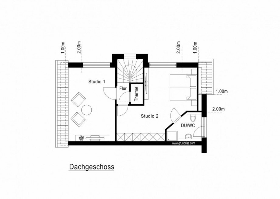 Grundriss Dachgeschoss Doppelhaush�lfte Neuss