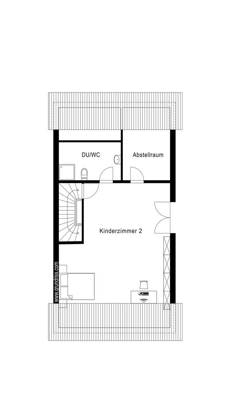 Grundriss Dachgeschoss Doppelhaush�lfte Pulheim