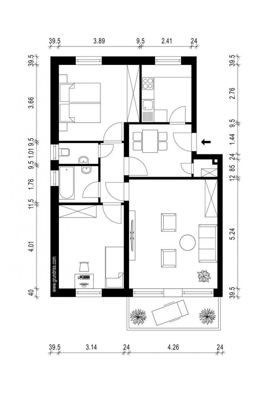 Grundriss Erdgeschosswohnung Neuss