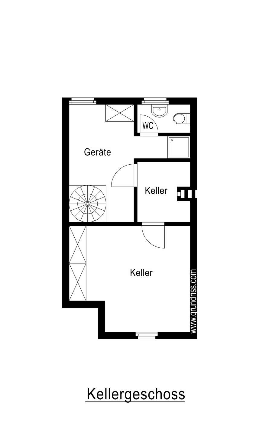 Grundriss Keller Reiheneckhaus Neuss