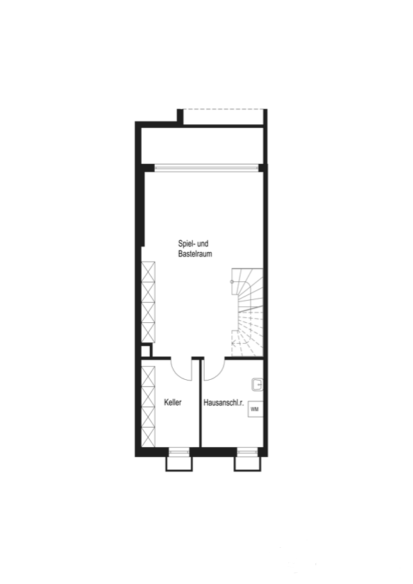 Kellergeschoss Reihenmittelhaus Meerbusch