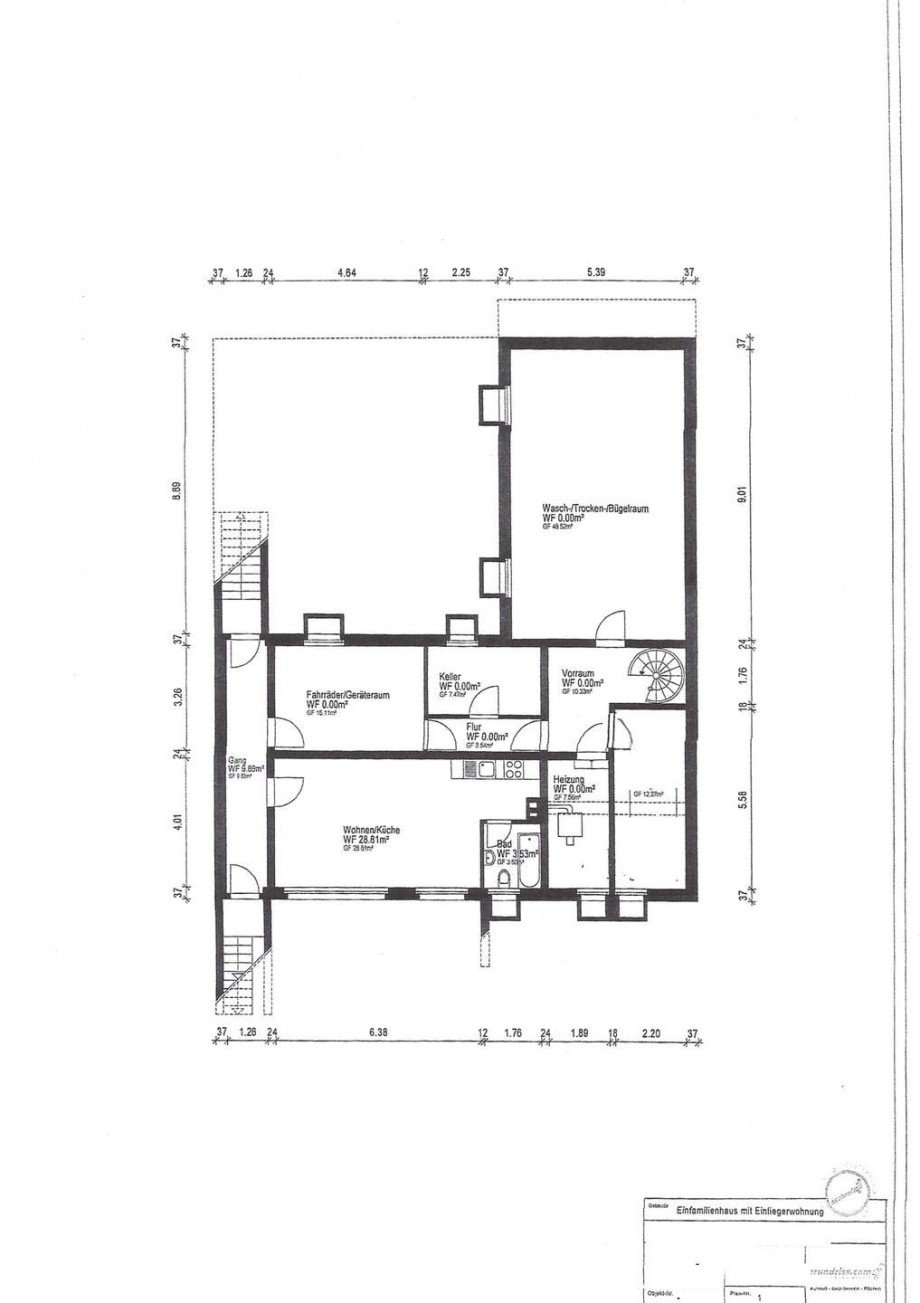 Grundriss Keller Bungalow Neuss