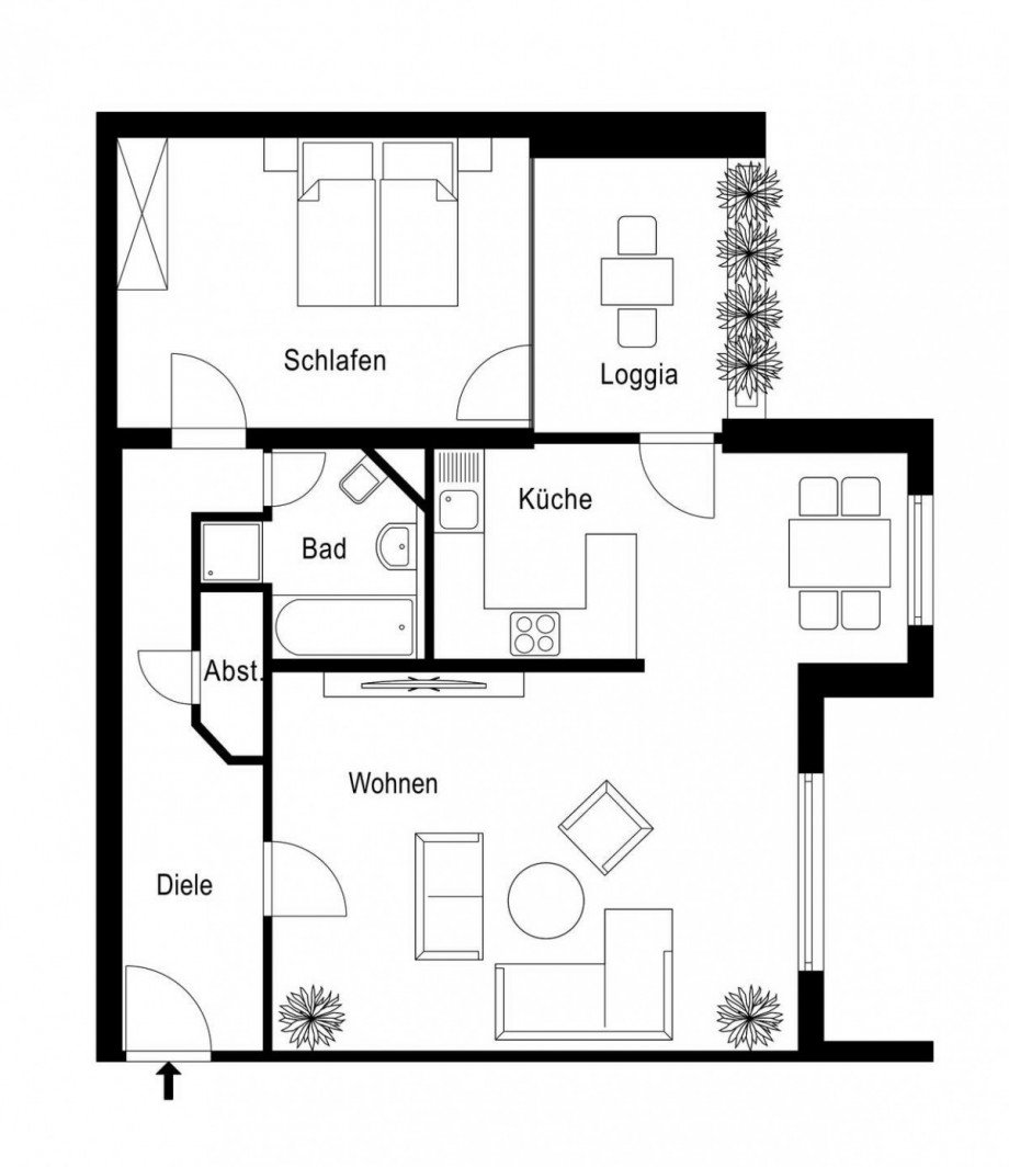Grundriss Etagenwohnung K�ln