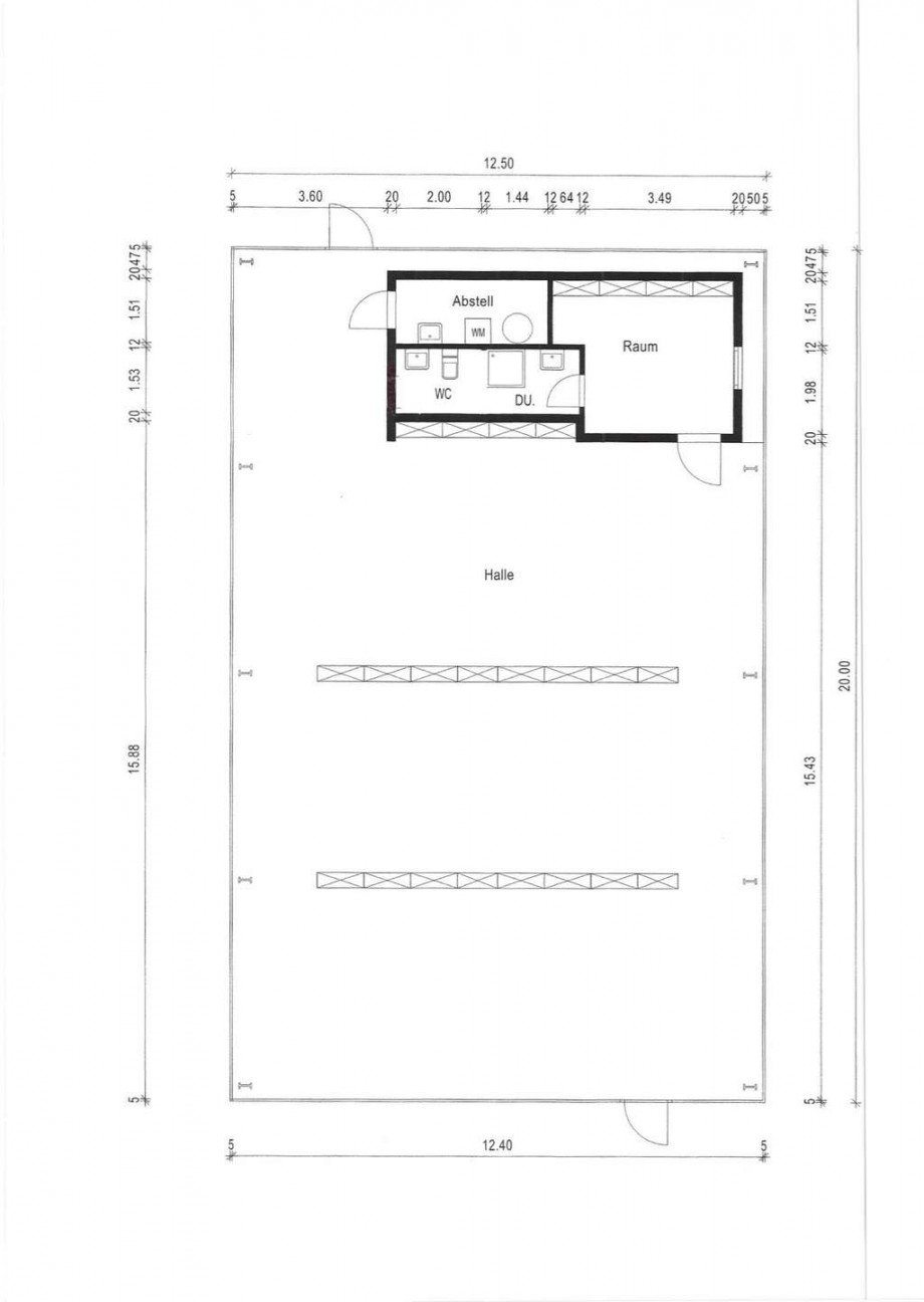 Grundriss Halle Lager Korschenbroich