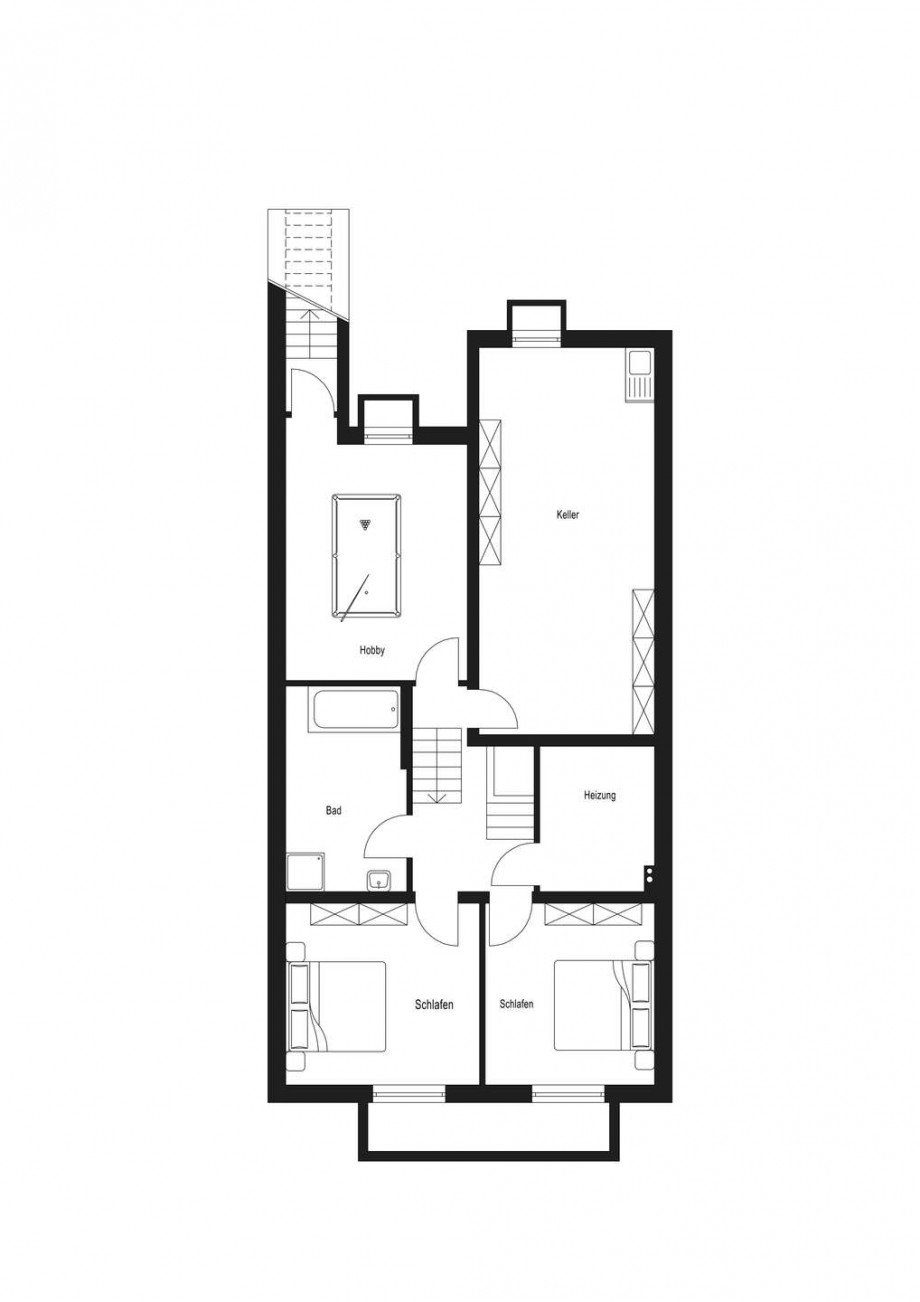 Grundriss-UG Reihenmittelhaus Neuss