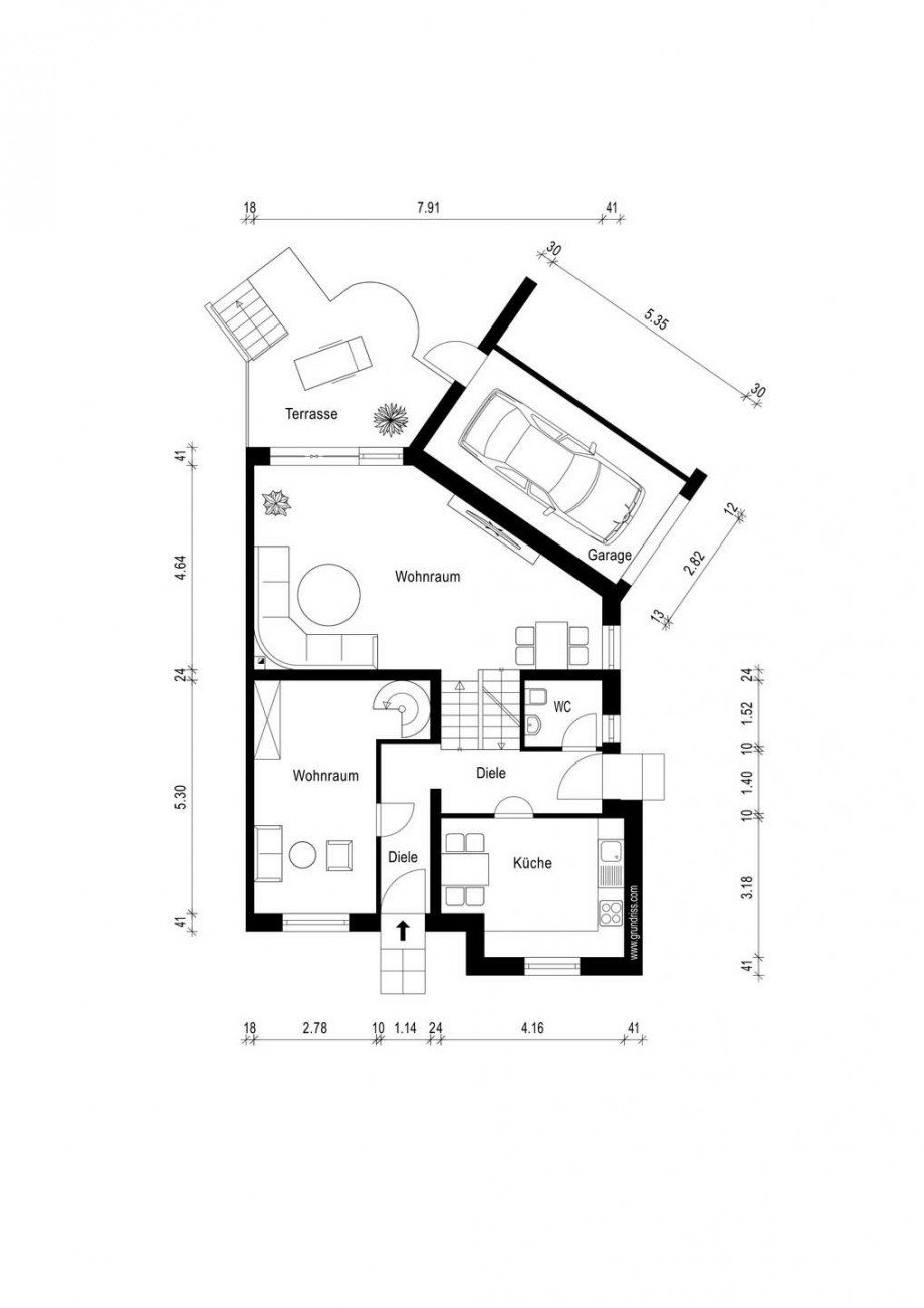 Grundriss Erdgeschoss Reihenhaus Neuss