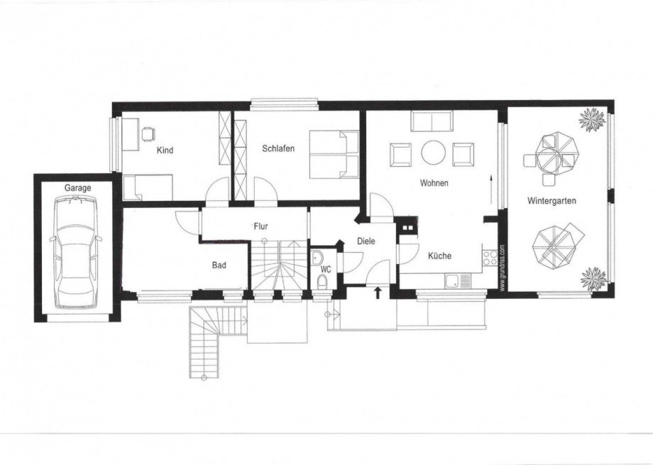 Grundriss Erdgeschoss Zweifamilienhaus Kaarst