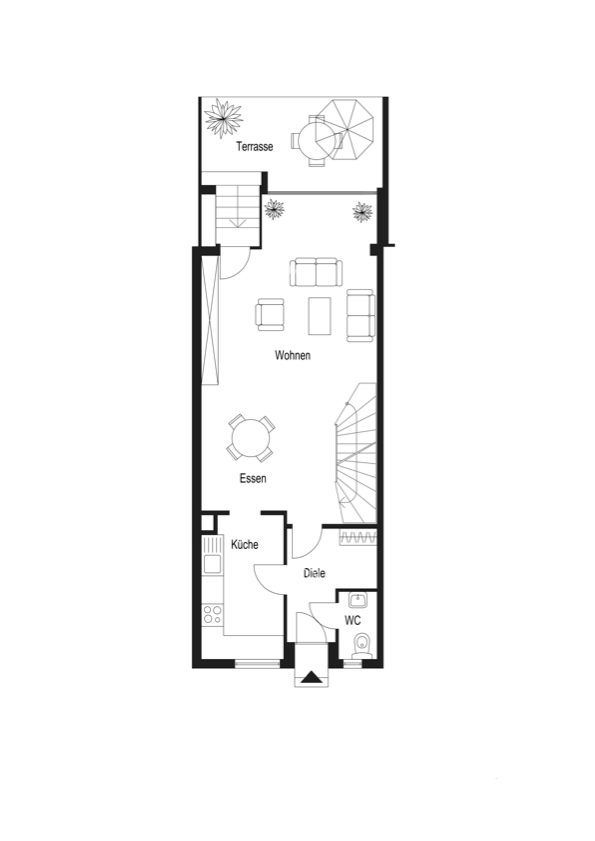 Erdgeschoss Reihenmittelhaus Meerbusch