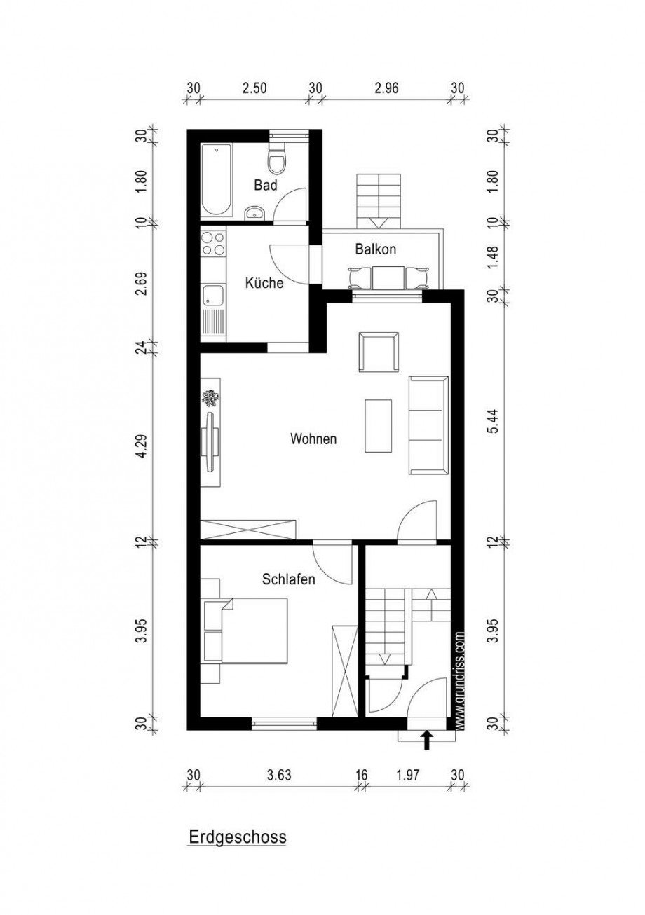 Grundriss Erdgeschoss Mehrfamilienhaus Neuss