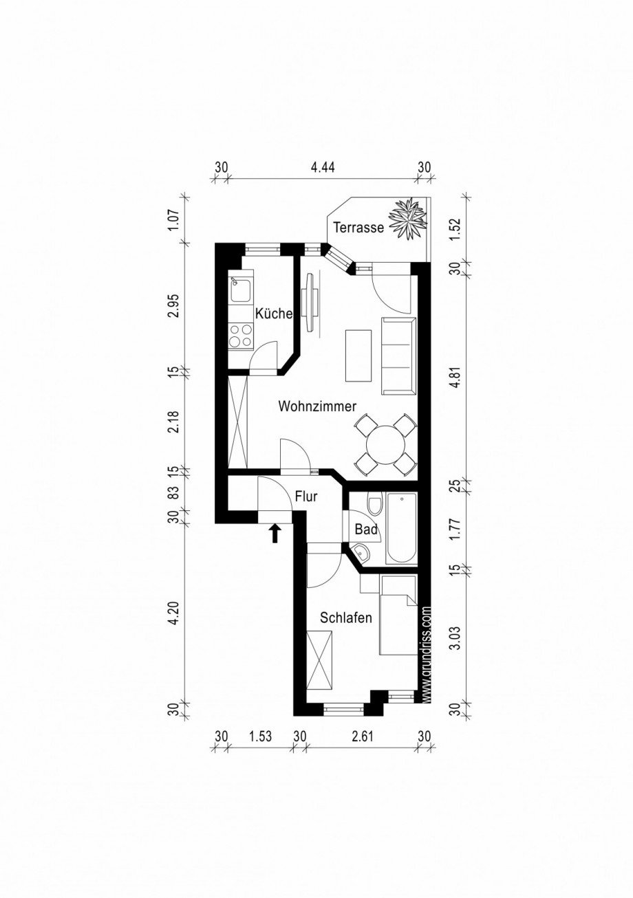 Grundriss Etagenwohnung Neuss