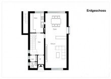 Grundriss Freistehendes Einfamilienhaus mit gro�em Garten und Baugrundst�ck