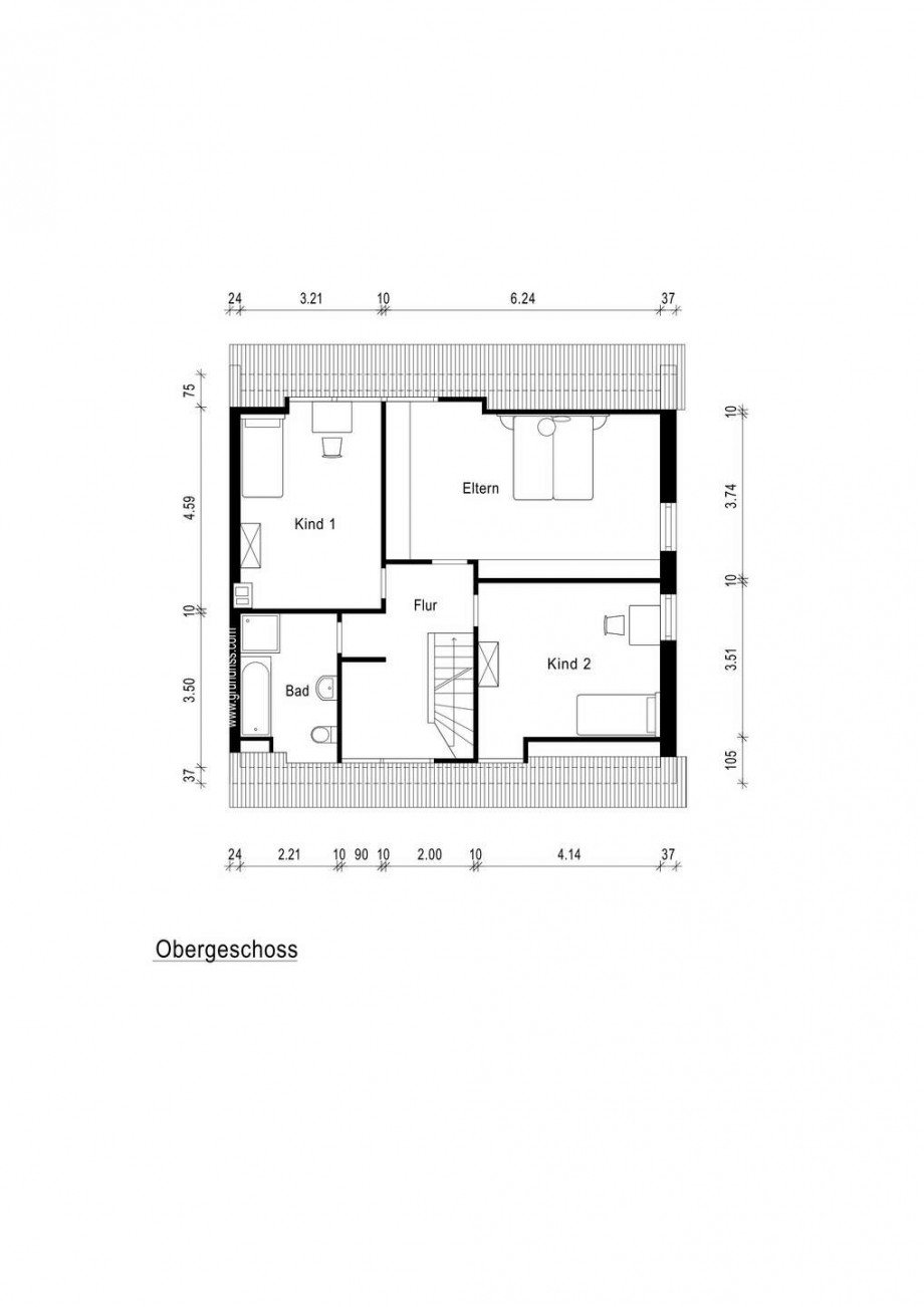 Grundriss obere Etage Reiheneckhaus Neuss
