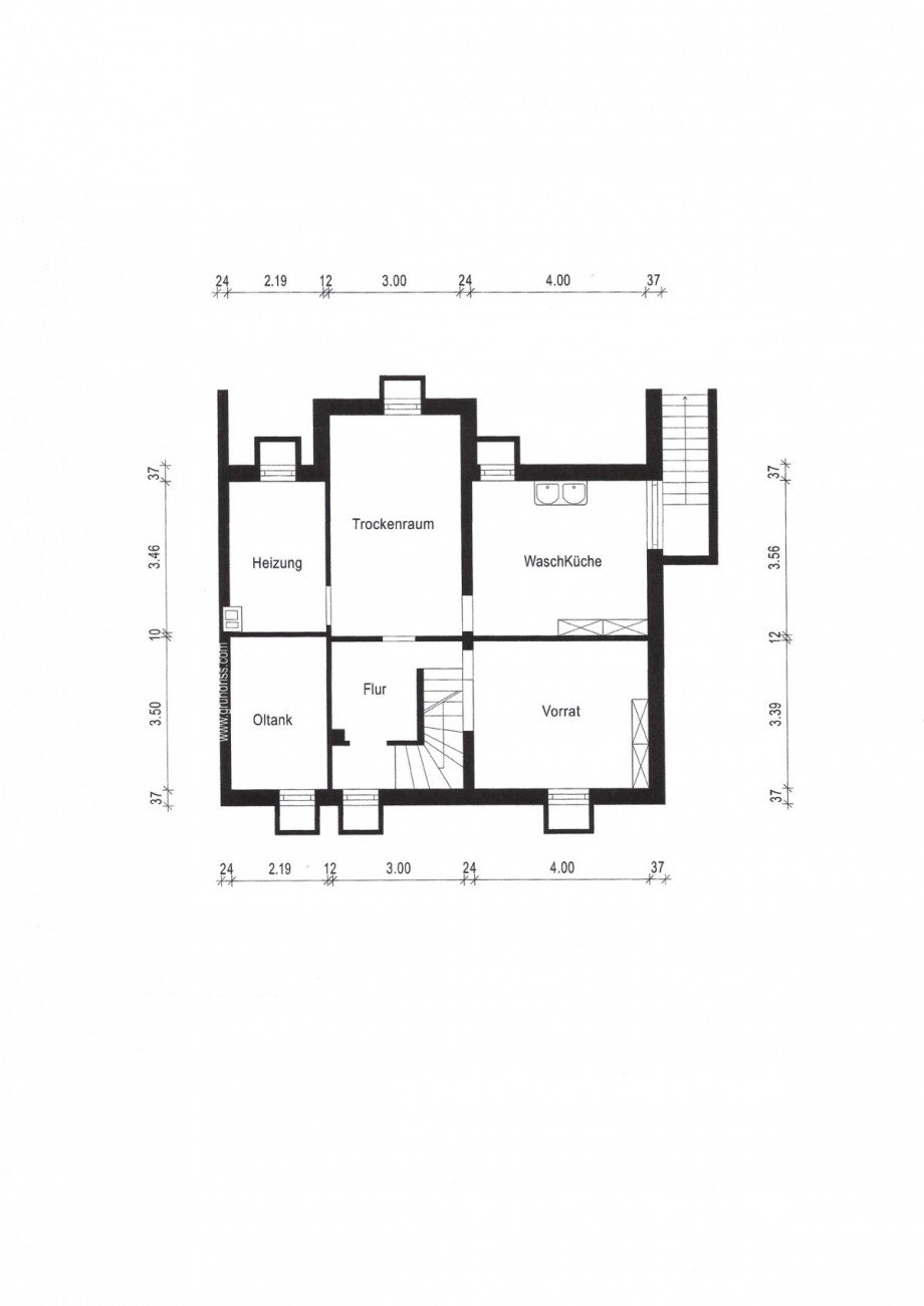 Grundriss Keller Reiheneckhaus Neuss