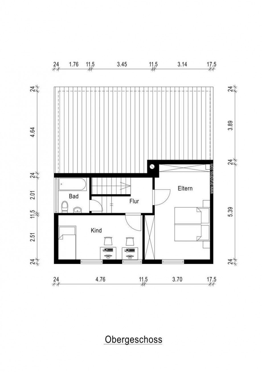 Grundriss obere Etage Doppelhaush�lfte Neuss