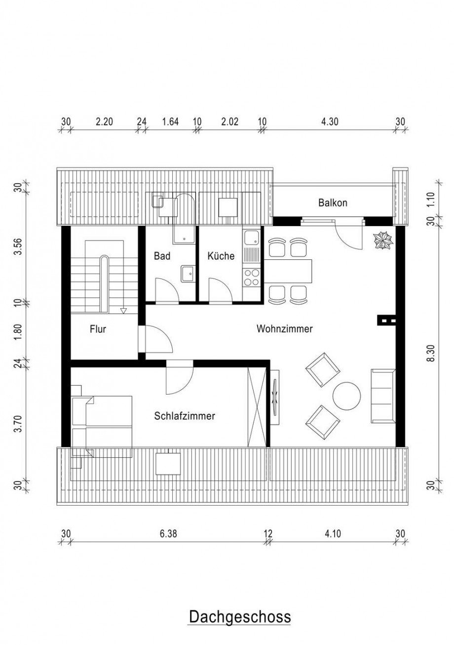 Grundriss Dachgeschoss Zweifamilienhaus Neuss