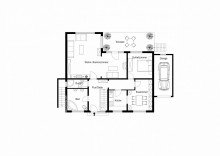 Grundriss Erdgeschoss Sanierter Bungalow mit Einliegerwohnung in beliebter Wohnlage