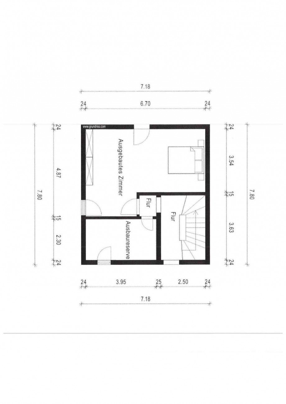 Grundriss Dachgeschoss 3 Reihenendhaus Kaarst