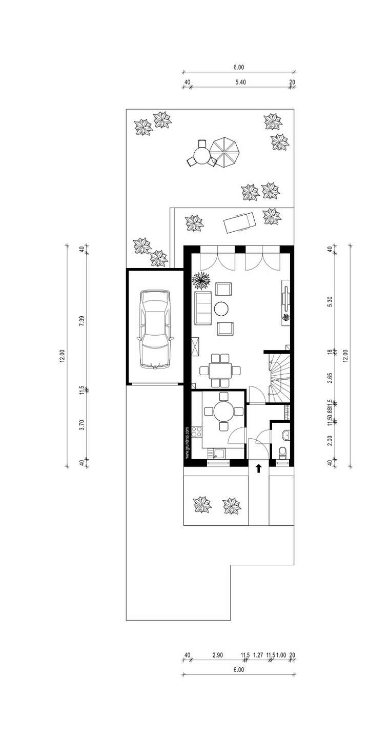 Grundriss Erdgeschoss Doppelhaush�lfte Meerbusch