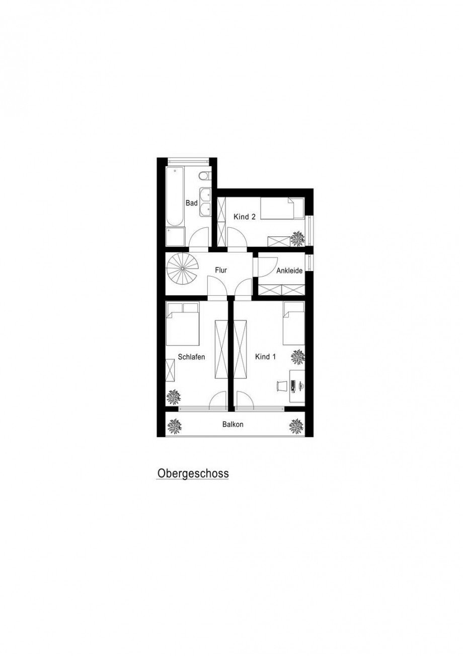 Grundriss Reiheneckhaus Neuss