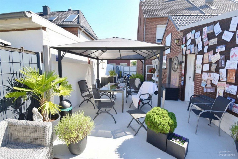 Terrasse Doppelhaush�lfte Neuss