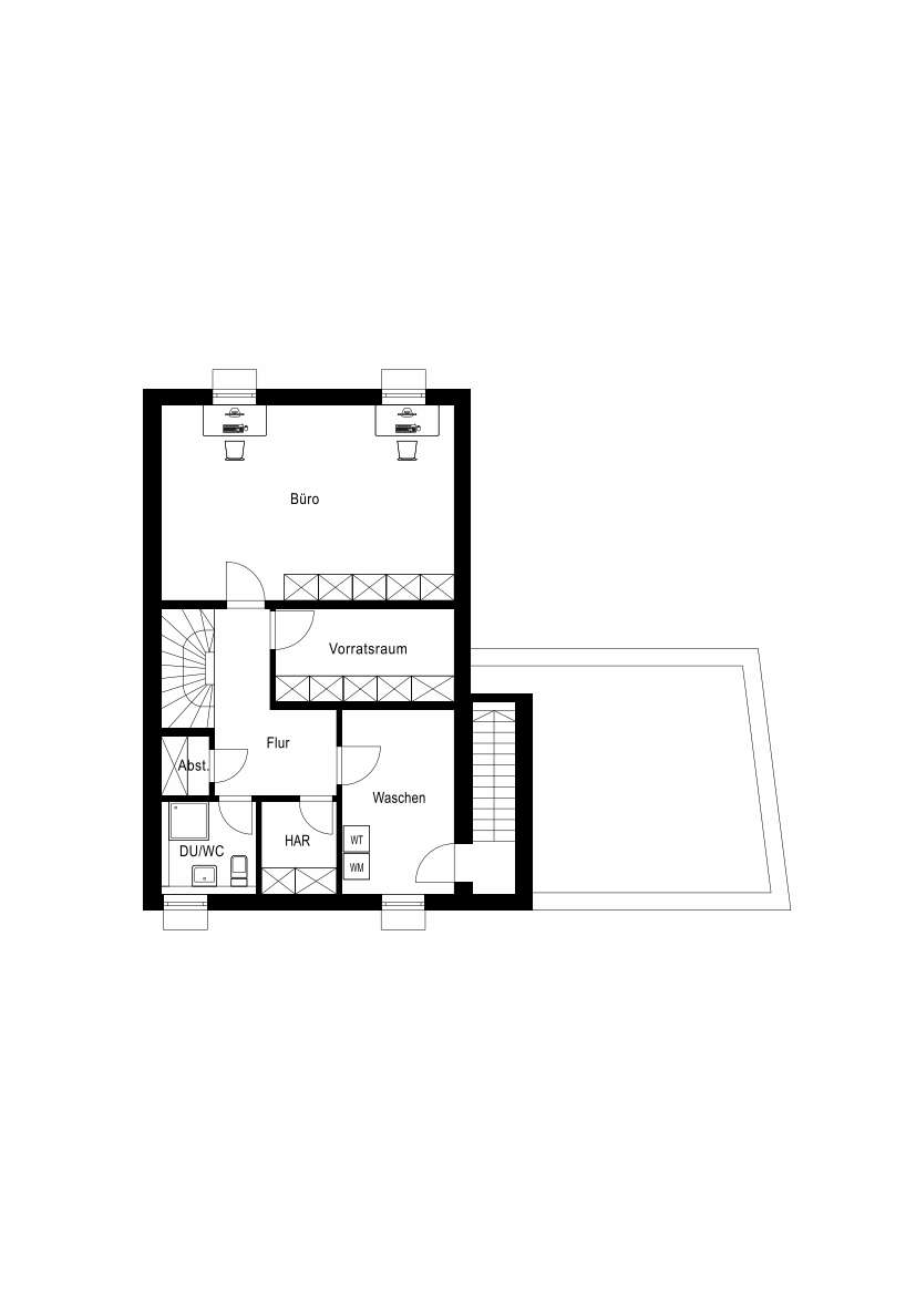 Grundriss Keller Doppelhaush�lfte Dormagen