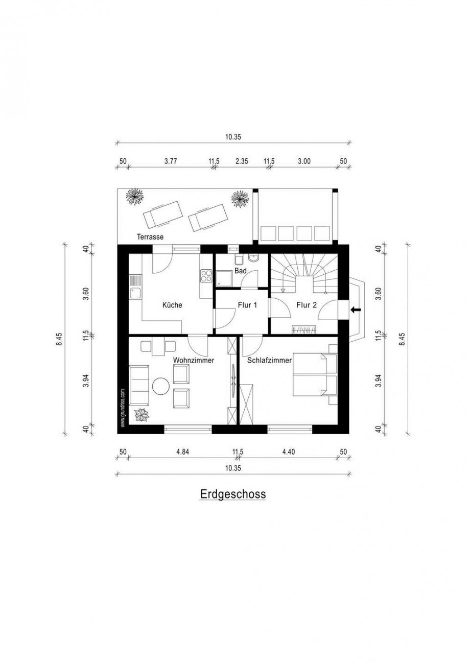 Grundriss Erdgeschoss Mehrfamilienhaus Neuss