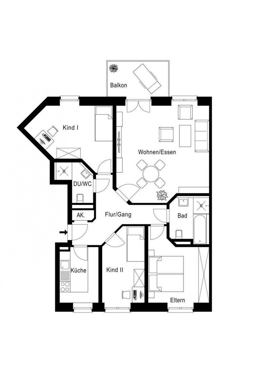 Grundriss Etagenwohnung Neuss