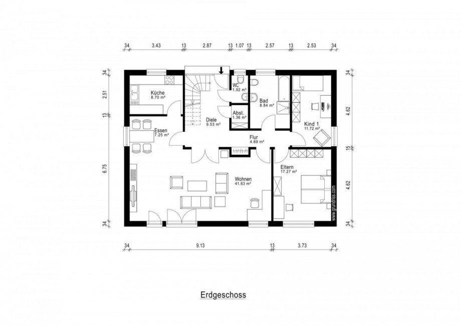 Grundriss_Erdgeschoss Haus J�chen